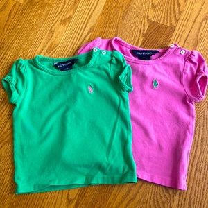 EUC Girls Lot of 2 POLO Ralph Lauren Shirts 12M